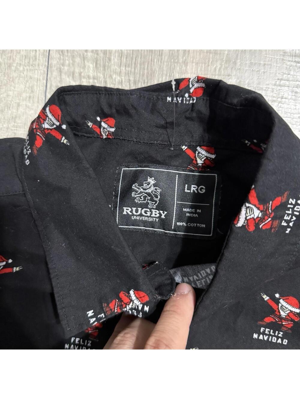3x Rugby University Men’s Christmas Tree Truck And Dab Santa Button-Down Shirts - Picture 7 of 7